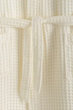 Textura Albornoz algodón branco Clearance