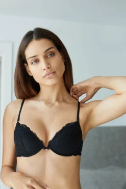 Women'secret BEAUTIFUL Soutien clássico enchimento renda preto Discount