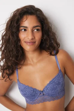 Women'secret BEAUTIFUL Soutien clássico enchimento renda azul Clearance