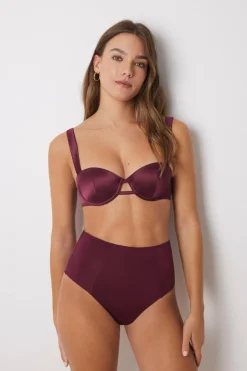 Women'secret BEAUTIFUL sutiã enchimento clássico com armação marrom estampado Best