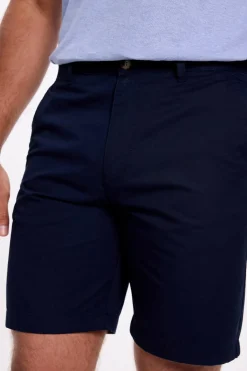 Milano Bermuda clássica de algodão liso Outlet