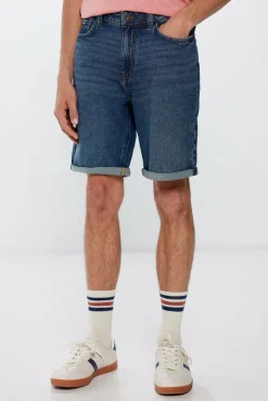 Springfield Bermuda denim regular azul Clearance