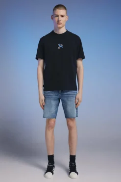 Springfield Bermuda denim skinny Pedri x azul Fashion