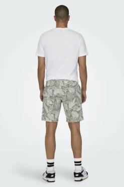 Only & Sons Bermudas com estampado de folhas verde Fashion