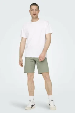Only & Sons Bermudas com estampado mini verde Discount