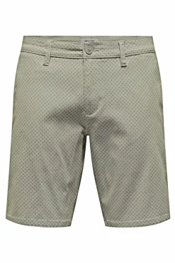 Only & Sons Bermudas com estampado mini verde Discount