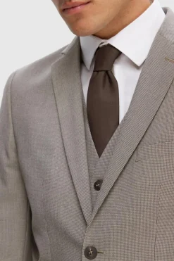 Selected Blazer Slim Fit ao xadrez Castanho New