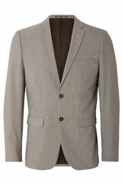 Selected Blazer Slim Fit ao xadrez Castanho New