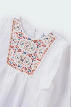 Springfield Kids Blusa bordados menina branco Hot