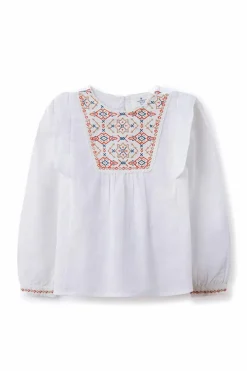 Springfield Kids Blusa bordados menina branco Hot
