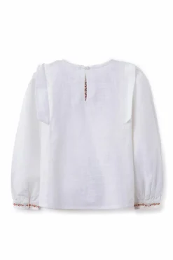 Springfield Kids Blusa bordados menina branco Hot