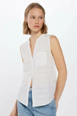 Springfield Blusa Bordados Shiffly Outlet