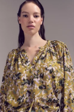 Slowlove Blusa com pala cintado = entallado Hot