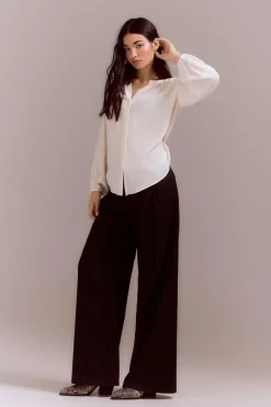 Slowlove Blusa com pala cintado = entallado Clearance