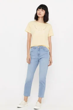Cortefiel Blusa conforto rendilhados Fashion