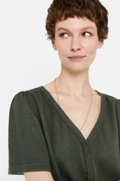 Cortefiel Blusa conforto rendilhados Fashion