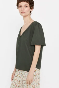 Cortefiel Blusa conforto rendilhados Best