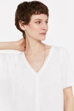 Cortefiel Blusa conforto rendilhados Best