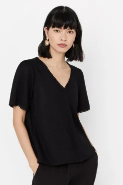 Cortefiel Blusa conforto rendilhados Best