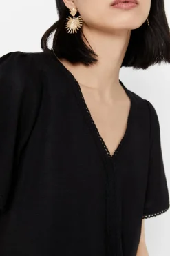 Cortefiel Blusa conforto rendilhados Best
