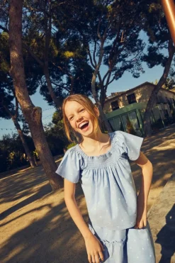 Springfield Kids Blusa de flores para menina azul Sale