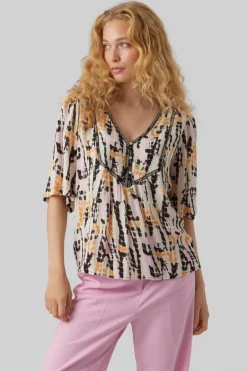 Vero Moda Blusa de manga 2/4 Cinzento Best
