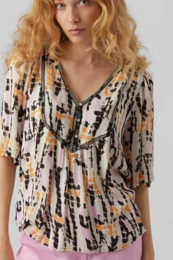 Vero Moda Blusa de manga 2/4 Cinzento Best