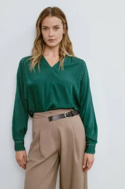 Vila Blusa de manga comprida Verde Best