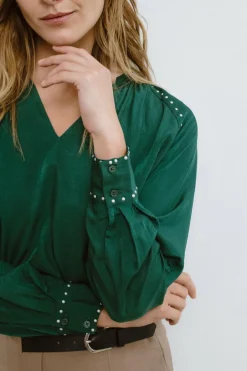 Vila Blusa de manga comprida Verde Best
