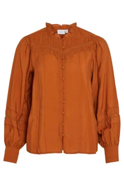 Vila Blusa de manga comprida Castanho New