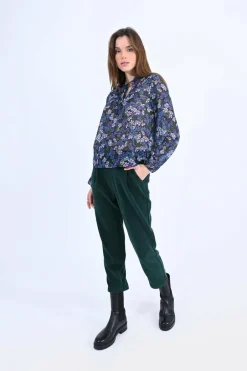 Molly Bracken Blusa de manga comprida com laçada Roxo Sale