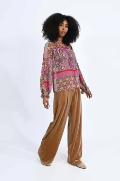 Molly Bracken Blusa de manga comprida com laçada Multicolorido Online