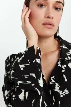 Vero Moda Blusa de manga comprida cruzada Cinzento Online