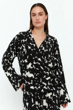 Vero Moda Blusa de manga comprida cruzada Cinzento Online