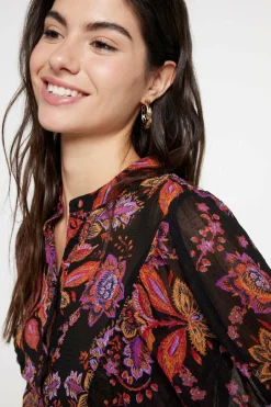 Vero Moda Blusa de manga comprida e gola redonda Preto Discount