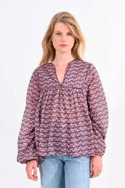 Molly Bracken Blusa de mulher de manga comprida com estampado Multicolorido Outlet