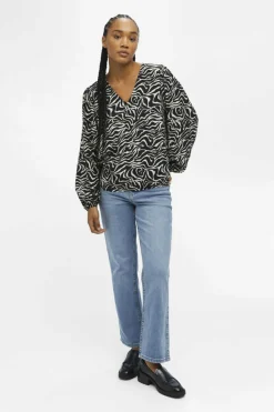 Object Blusa Ecovero balão Preto Sale