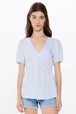 Springfield Blusa entredós azul Discount
