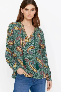 Cortefiel Blusa estampada fluida Multicolorido Sale