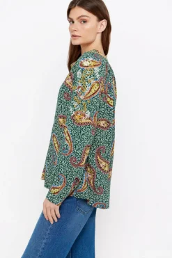Cortefiel Blusa estampada fluida Multicolorido Sale