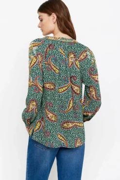Cortefiel Blusa estampada fluida Multicolorido Sale