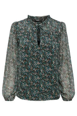 Only Blusa fluida com gola mao New