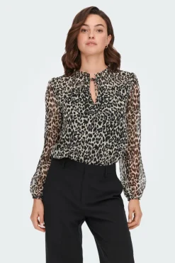 Only Blusa fluida com gola mao New