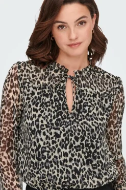 Only Blusa fluida com gola mao New