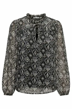 Only Blusa fluida com gola mao New
