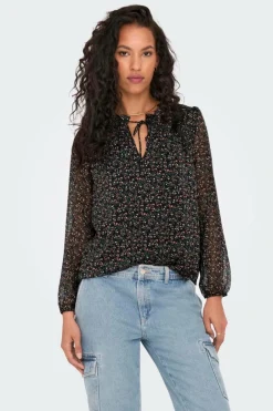 Only Blusa fluida com gola mao New