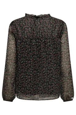 Only Blusa fluida com gola mao New