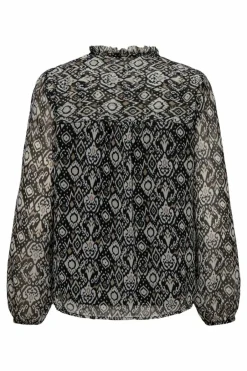 Only Blusa fluida com gola mao New