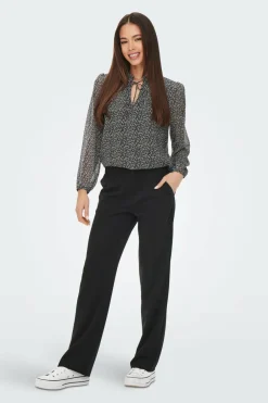 Only Blusa fluida com gola mao New