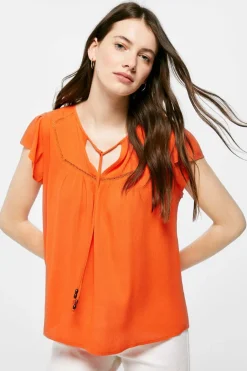 Springfield Blusa Fluida Lace vermelho Best